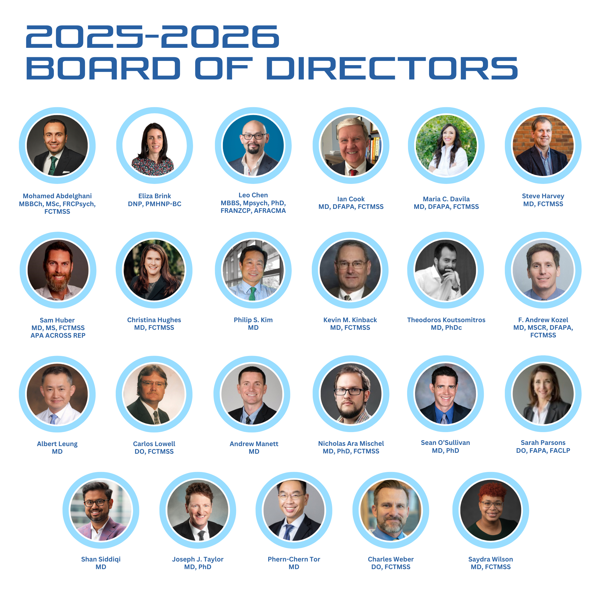 CTMSS 2025-2026 Board of Directors